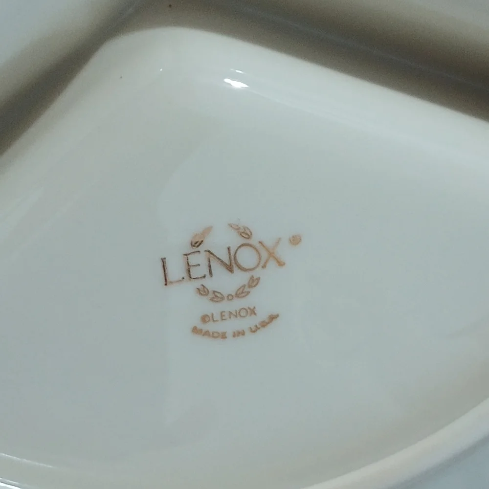 Vintage LENOX Symphony 24K Gold Trim Candy Divided Dish Made in USA